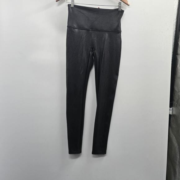 Spanx Leggings Womens Large Gray Faux Leather High Rise Pants - Picture 2 of 7